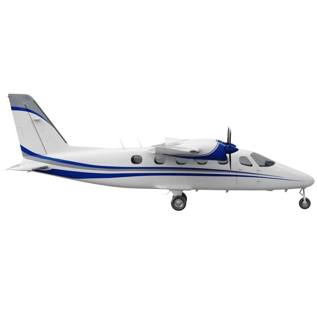 Tecnam P2012 Traveller 3D Model – High Poly Aircraft with PBR Textures - View 17