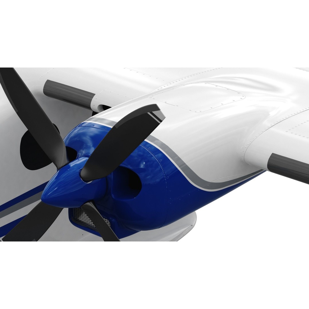 Tecnam P2012 Traveller 3D Model – High Poly Aircraft with PBR Textures - View 18