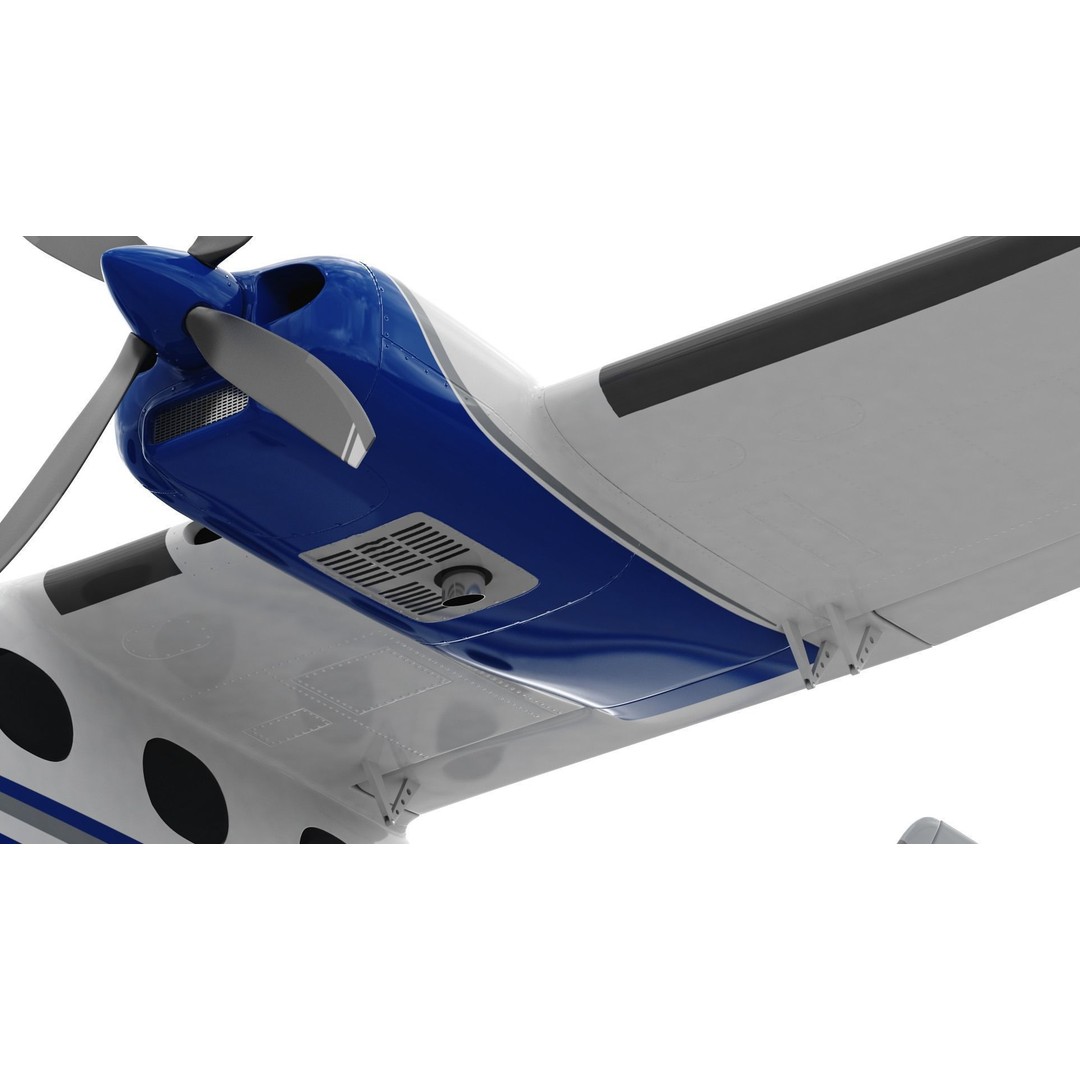 Tecnam P2012 Traveller 3D Model – High Poly Aircraft with PBR Textures - View 19