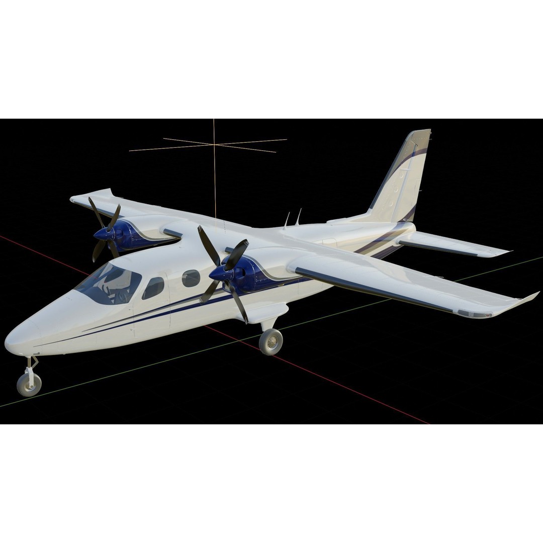 Tecnam P2012 Traveller 3D Model – High Poly Aircraft with PBR Textures - View 20