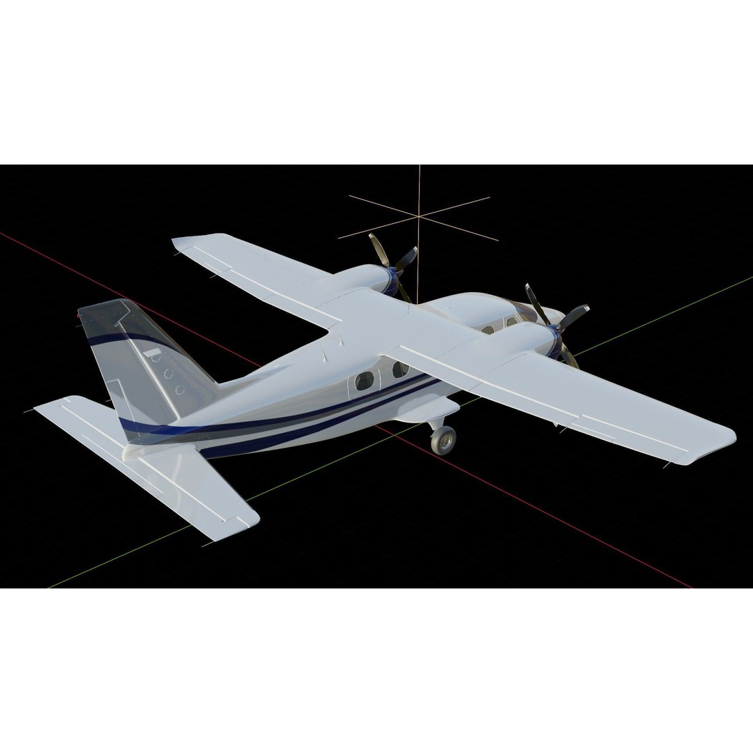 Tecnam P2012 Traveller 3D Model – High Poly Aircraft with PBR Textures - View 21