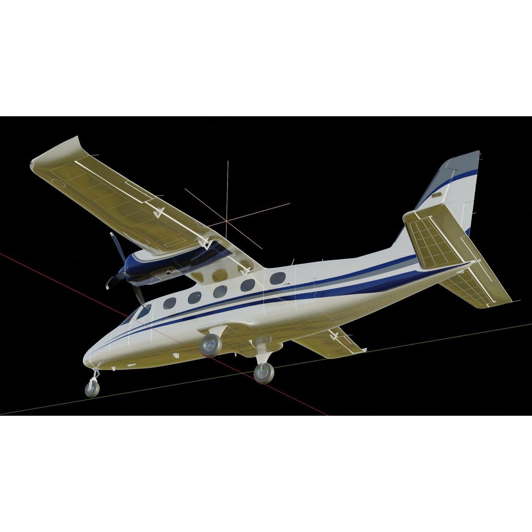 Tecnam P2012 Traveller 3D Model – High Poly Aircraft with PBR Textures - View 22