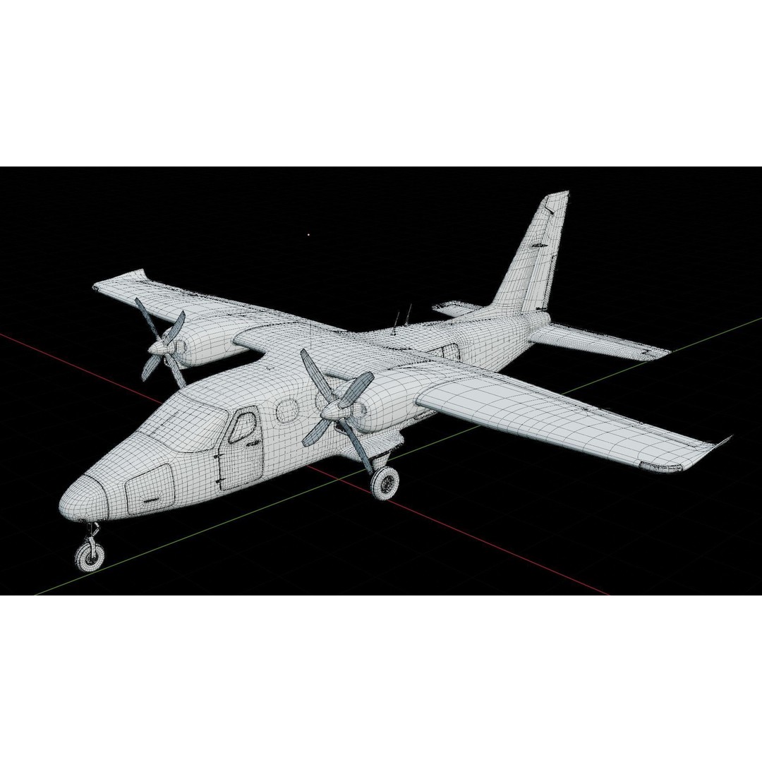 Tecnam P2012 Traveller 3D Model – High Poly Aircraft with PBR Textures - View 24