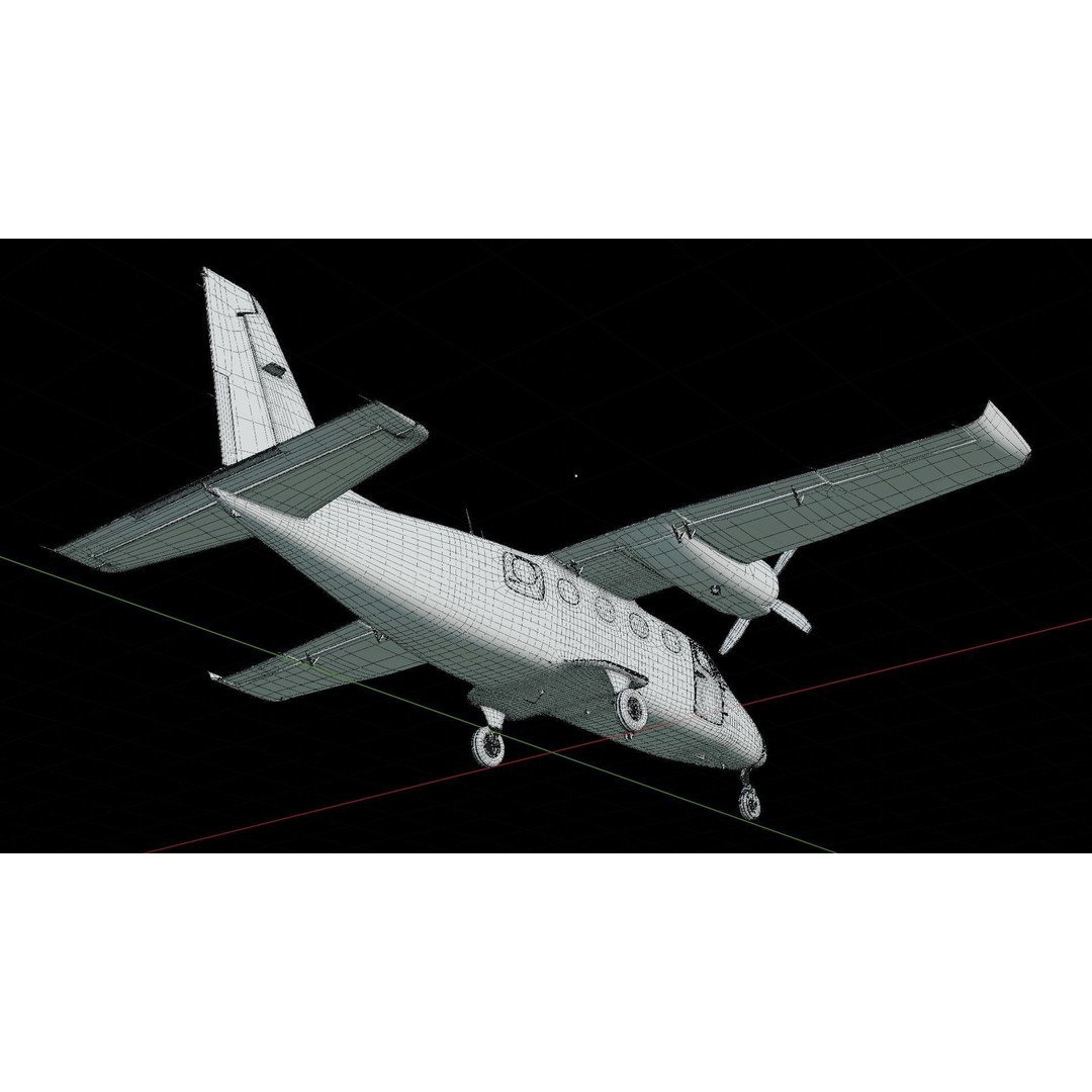 Tecnam P2012 Traveller 3D Model – High Poly Aircraft with PBR Textures - View 25