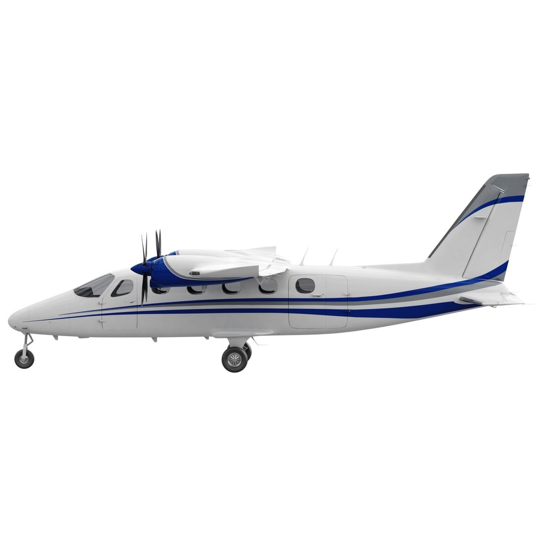 Tecnam P2012 Traveller 3D Model – High Poly Aircraft with PBR Textures - View 4