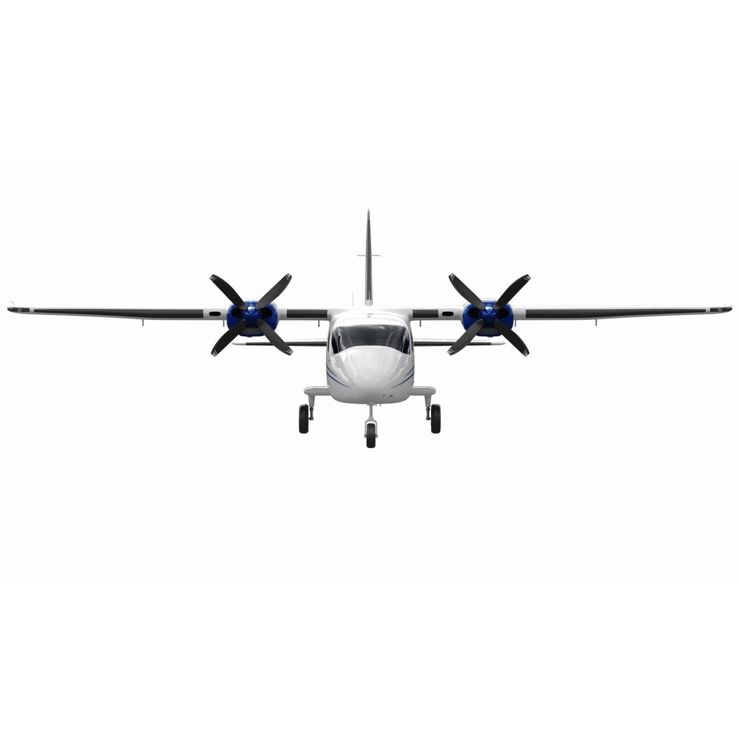 Tecnam P2012 Traveller 3D Model – High Poly Aircraft with PBR Textures - View 6