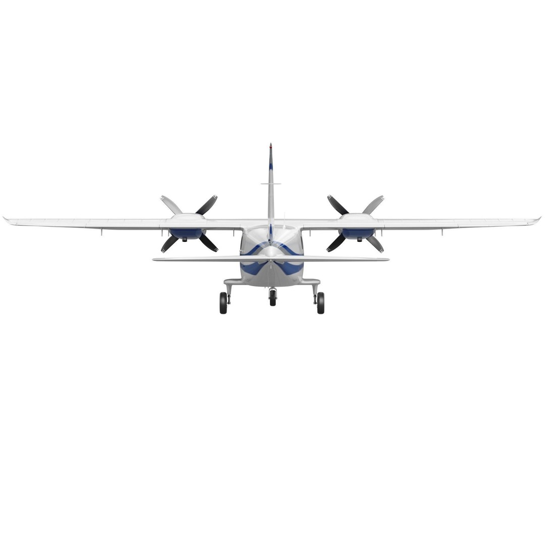 Tecnam P2012 Traveller 3D Model – High Poly Aircraft with PBR Textures - View 7