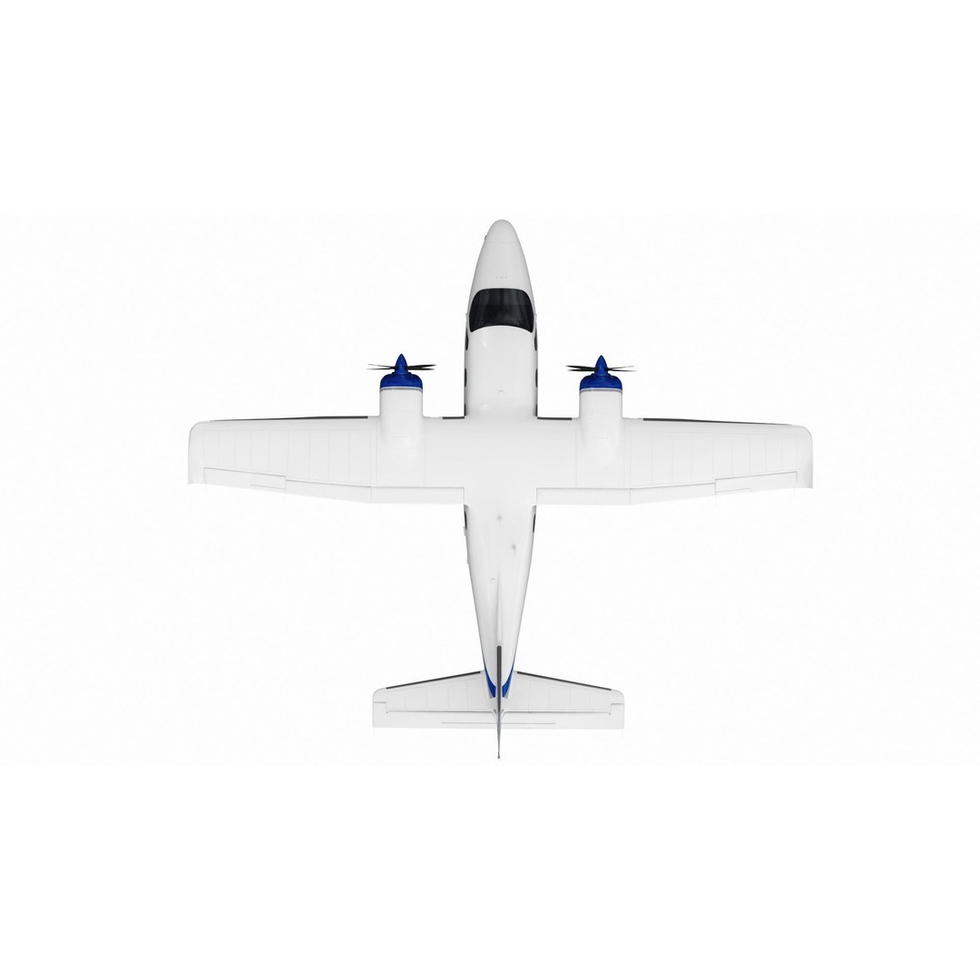 Tecnam P2012 Traveller 3D Model – High Poly Aircraft with PBR Textures - View 8