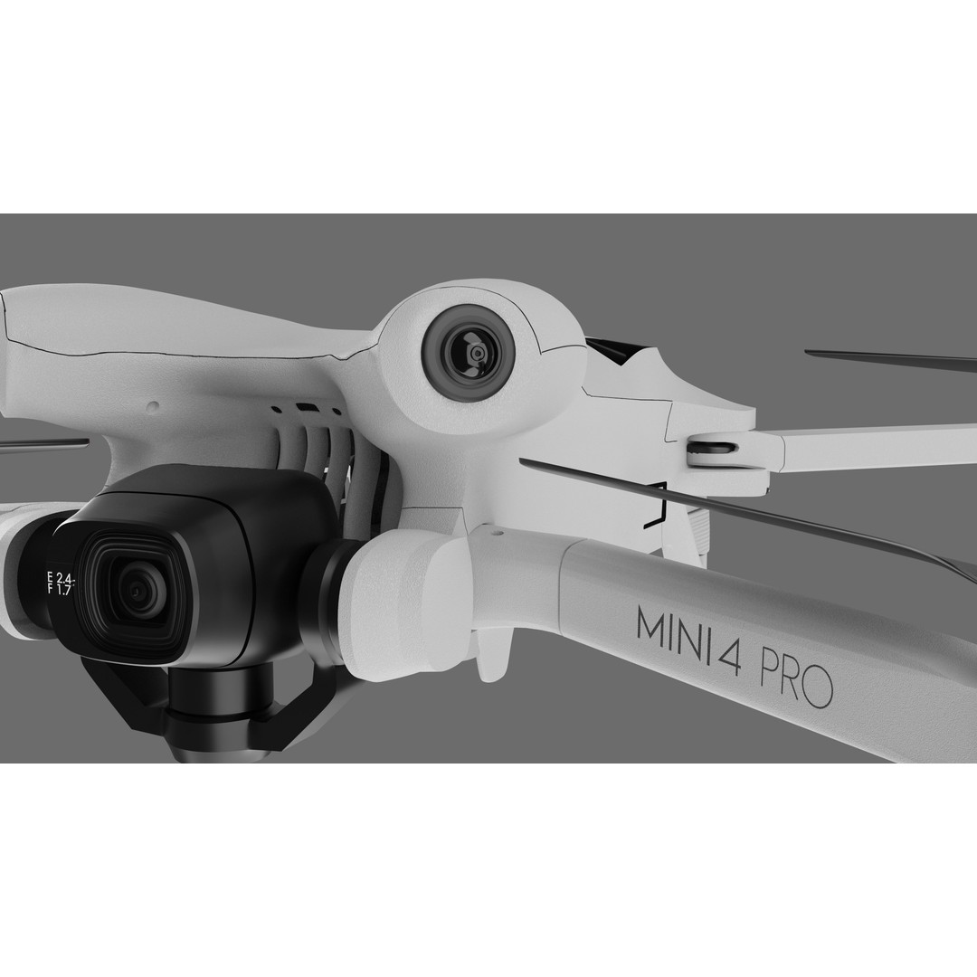 Dji Mini 4 Pro 3D Model – High Poly Drone Asset, FBX, OBJ - View 11