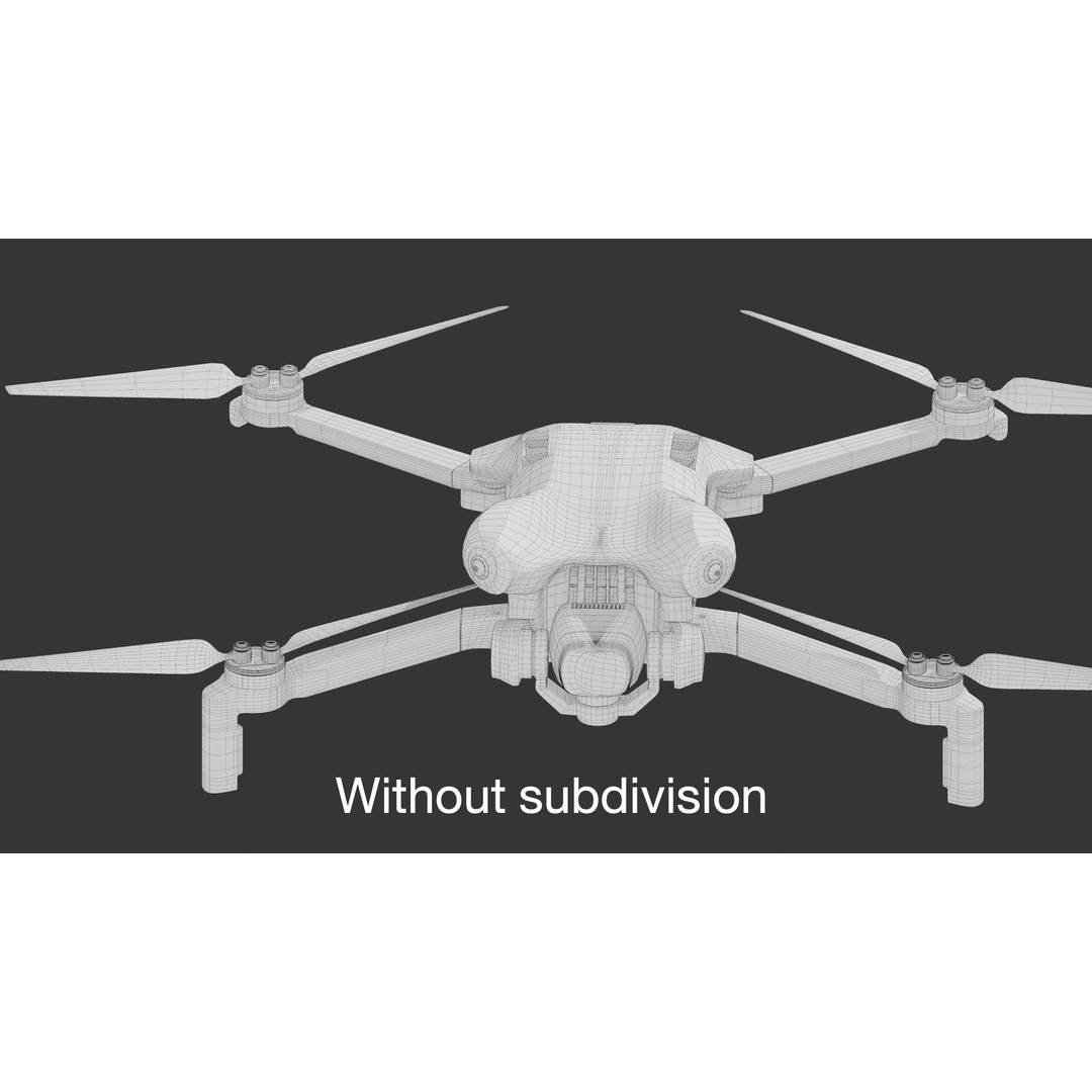 Dji Mini 4 Pro 3D Model – High Poly Drone Asset, FBX, OBJ - View 14