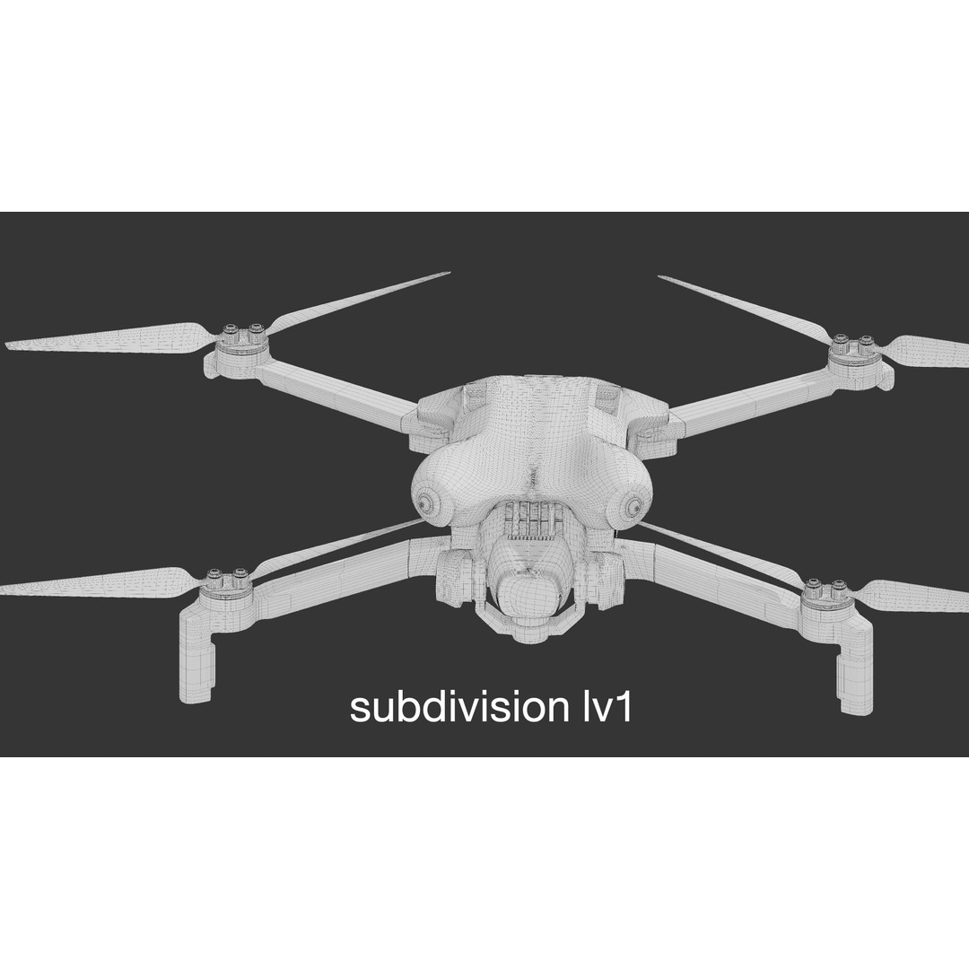 Dji Mini 4 Pro 3D Model – High Poly Drone Asset, FBX, OBJ - View 15