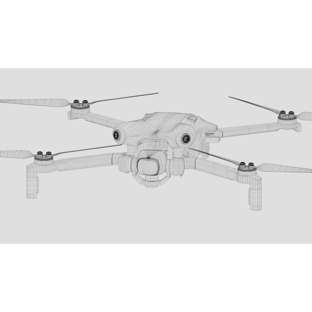 Dji Mini 4 Pro 3D Model – High Poly Drone Asset, FBX, OBJ - View 17