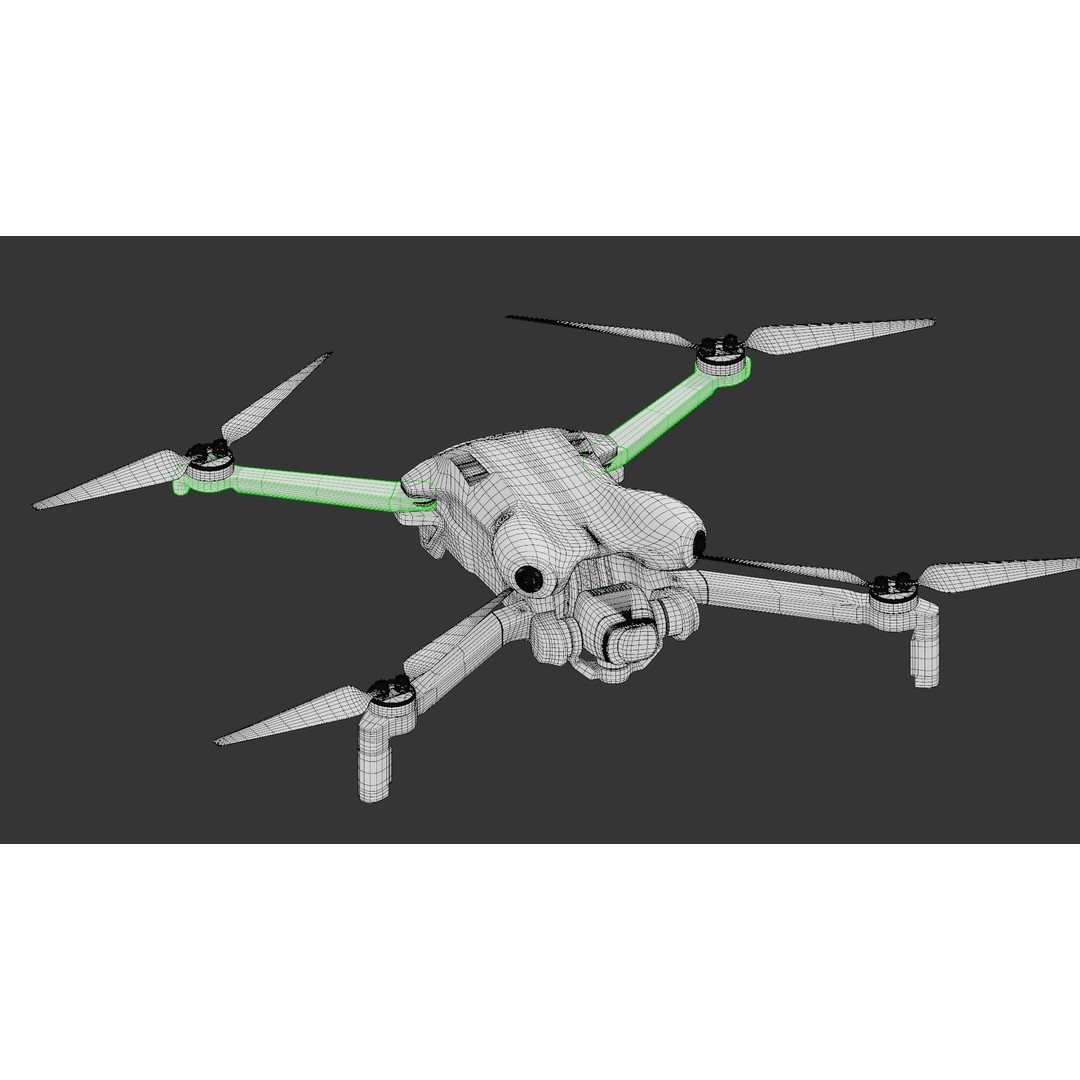Dji Mini 4 Pro 3D Model – High Poly Drone Asset, FBX, OBJ - View 18