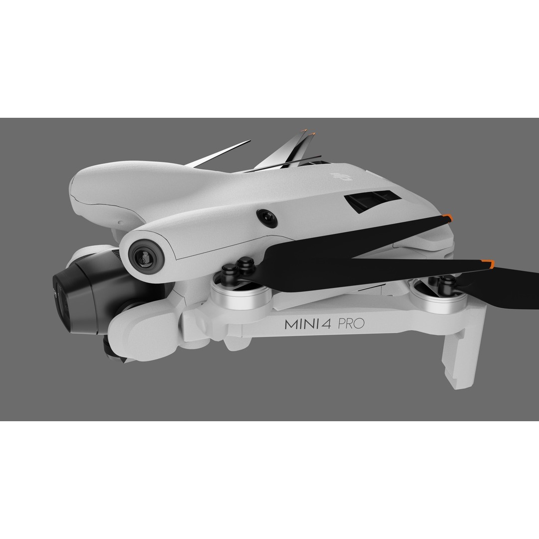 Dji Mini 4 Pro 3D Model – High Poly Drone Asset, FBX, OBJ - View 3