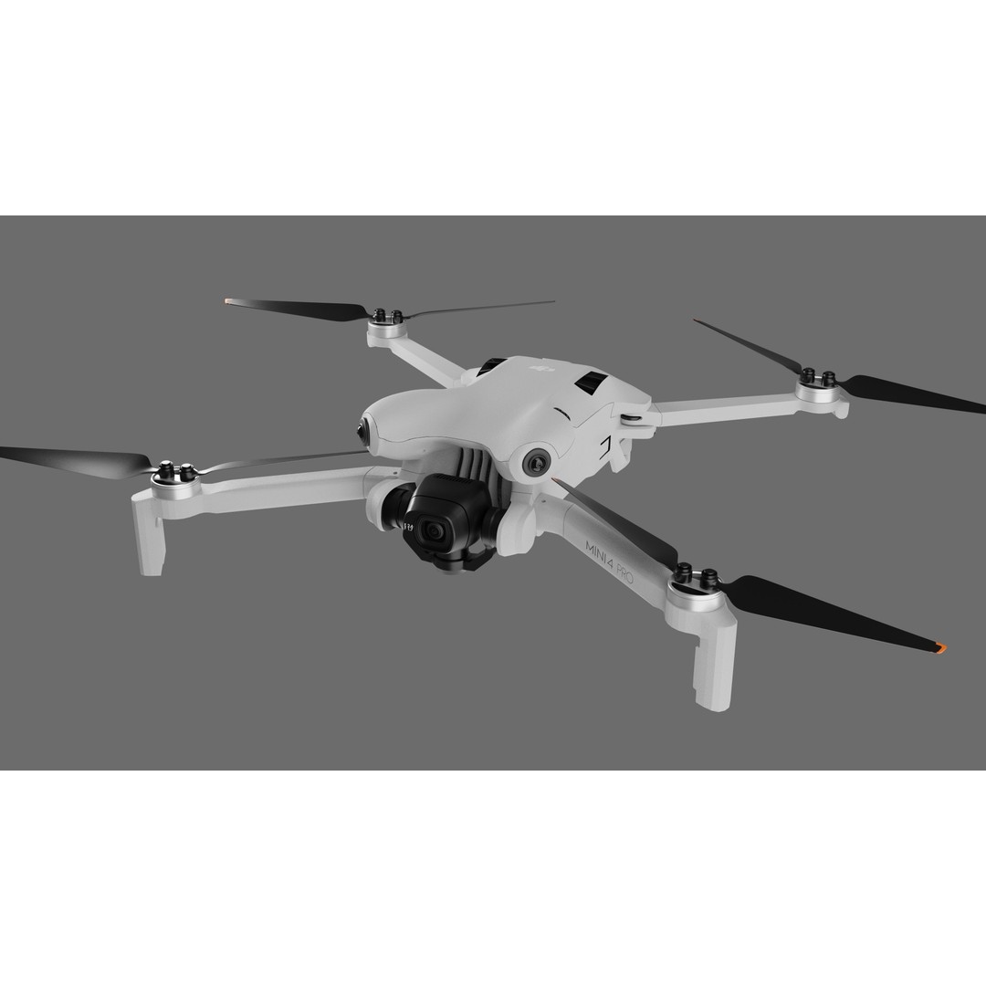 Dji Mini 4 Pro 3D Model – High Poly Drone Asset, FBX, OBJ - View 4