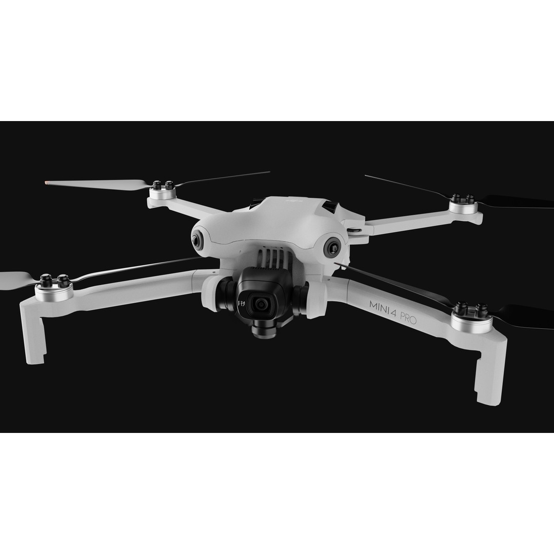 Dji Mini 4 Pro 3D Model – High Poly Drone Asset, FBX, OBJ - View 6