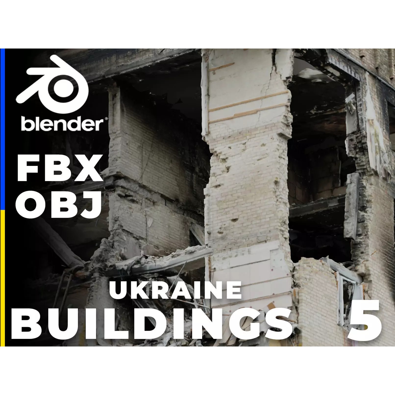 Ukraine Building Scans - Low-Poly Game-Ready 3D Model - View 2