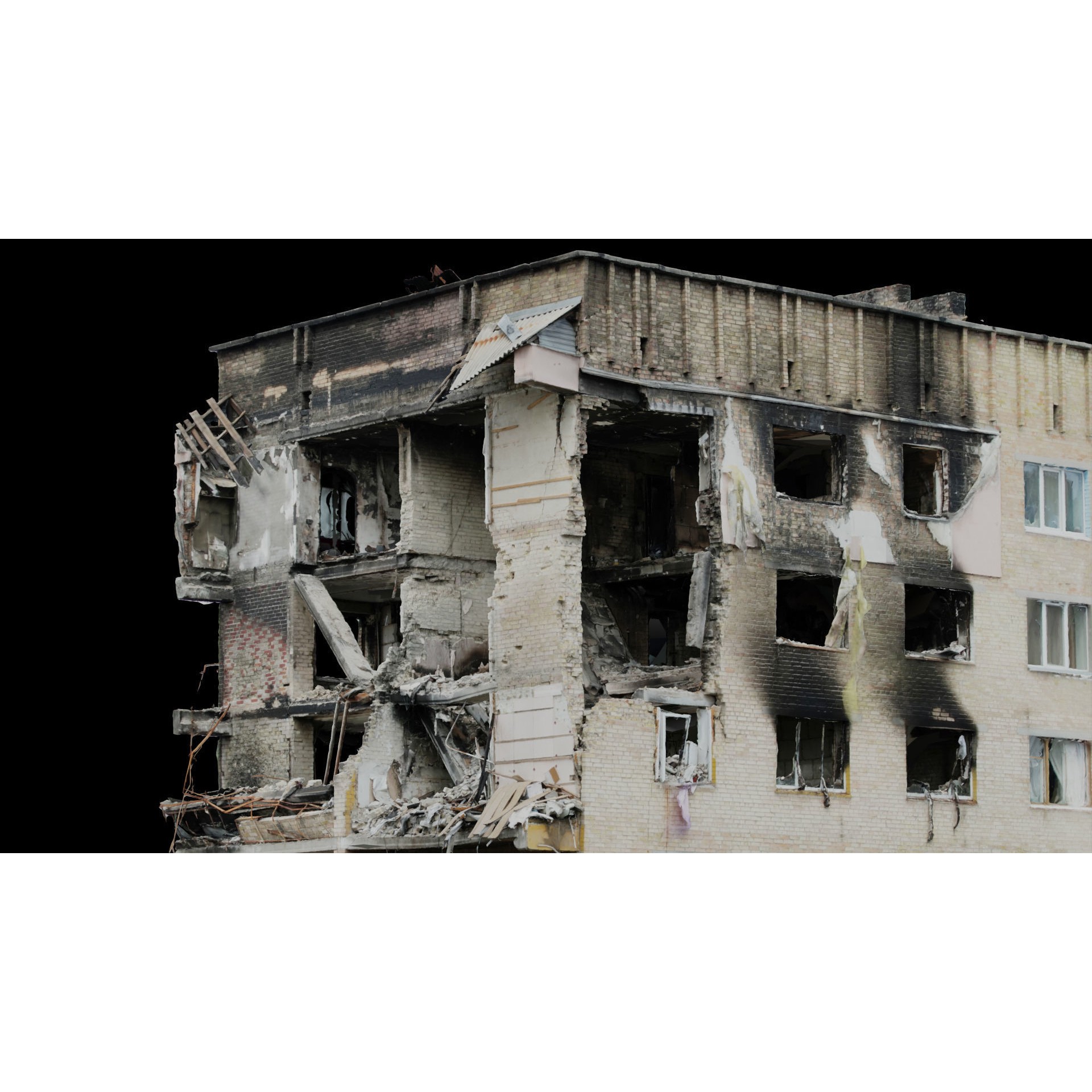 Ukraine Building Scans - Low-Poly Game-Ready 3D Model - View 8