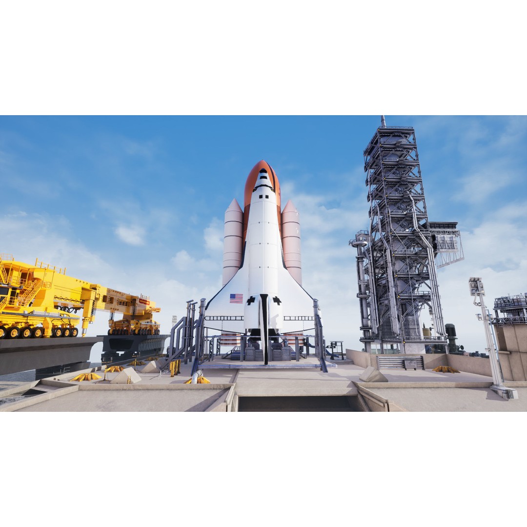 Space Shuttle 3D Model – Realistic Low Poly Environment, FBX - View 18