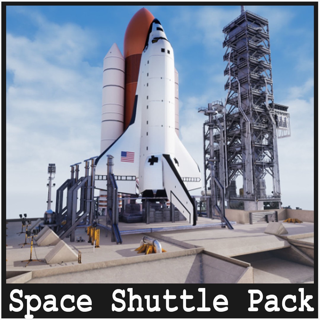 Space Shuttle 3D Model – Realistic Low Poly Environment, FBX - View 20