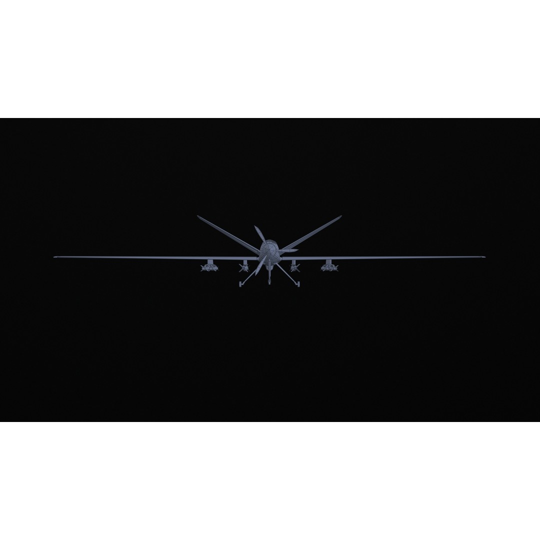 MQ9 Reaper 3D Model – Low Poly Game Asset, PBR Textures, FBX