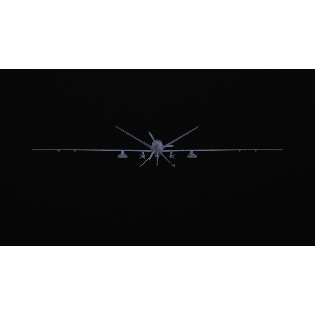 MQ9 Reaper 3D Model – Low Poly Game Asset, PBR Textures, FBX - View 14