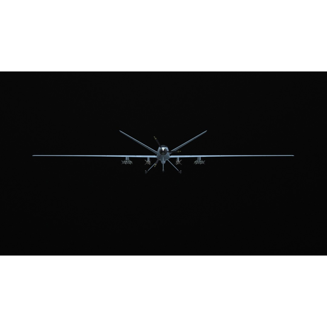 MQ9 Reaper 3D Model – Low Poly Game Asset, PBR Textures, FBX - View 16