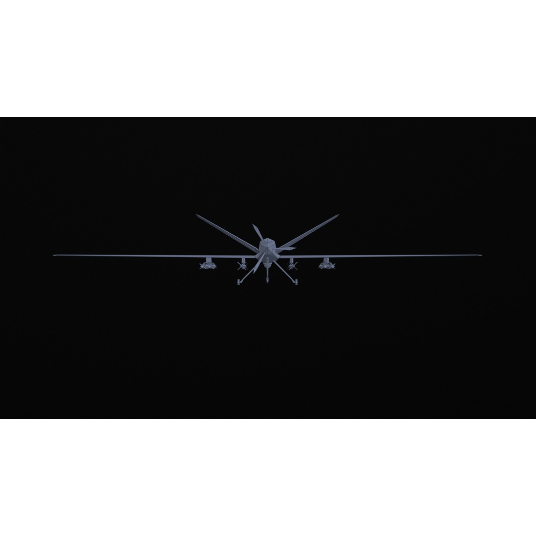 MQ9 Reaper 3D Model – Low Poly Game Asset, PBR Textures, FBX - View 21