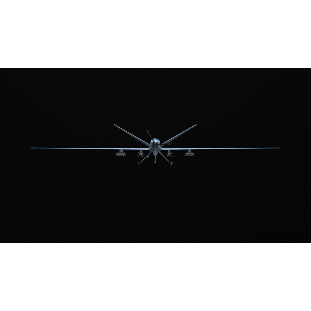 MQ9 Reaper 3D Model – Low Poly Game Asset, PBR Textures, FBX - View 26