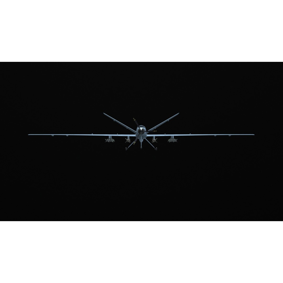 MQ9 Reaper 3D Model – Low Poly Game Asset, PBR Textures, FBX - View 32