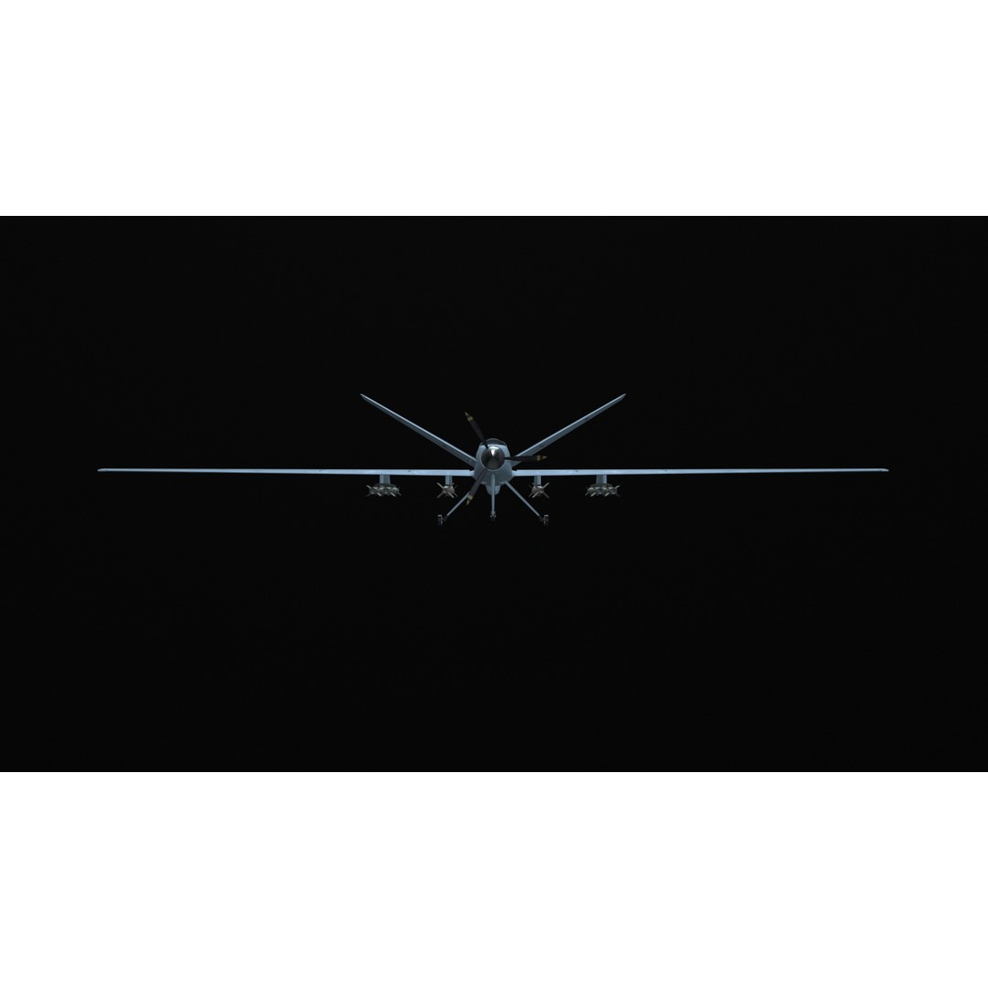 MQ9 Reaper 3D Model – Low Poly Game Asset, PBR Textures, FBX - View 42