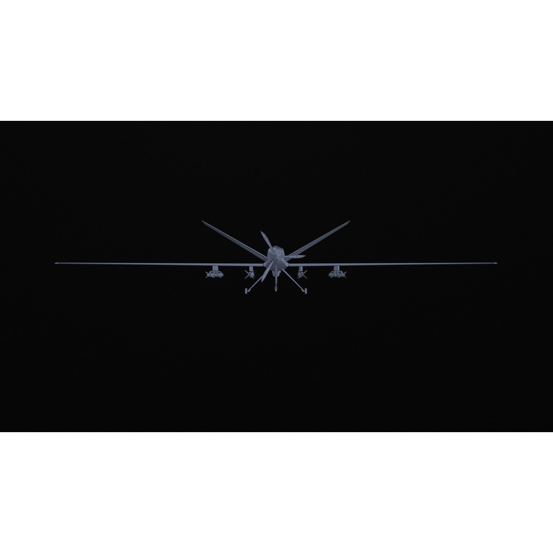 MQ9 Reaper 3D Model – Low Poly Game Asset, PBR Textures, FBX - View 47