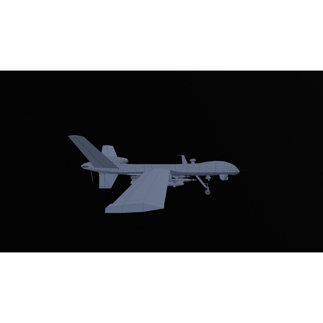 MQ9 Reaper 3D Model – Low Poly Game Asset, PBR Textures, FBX - View 50