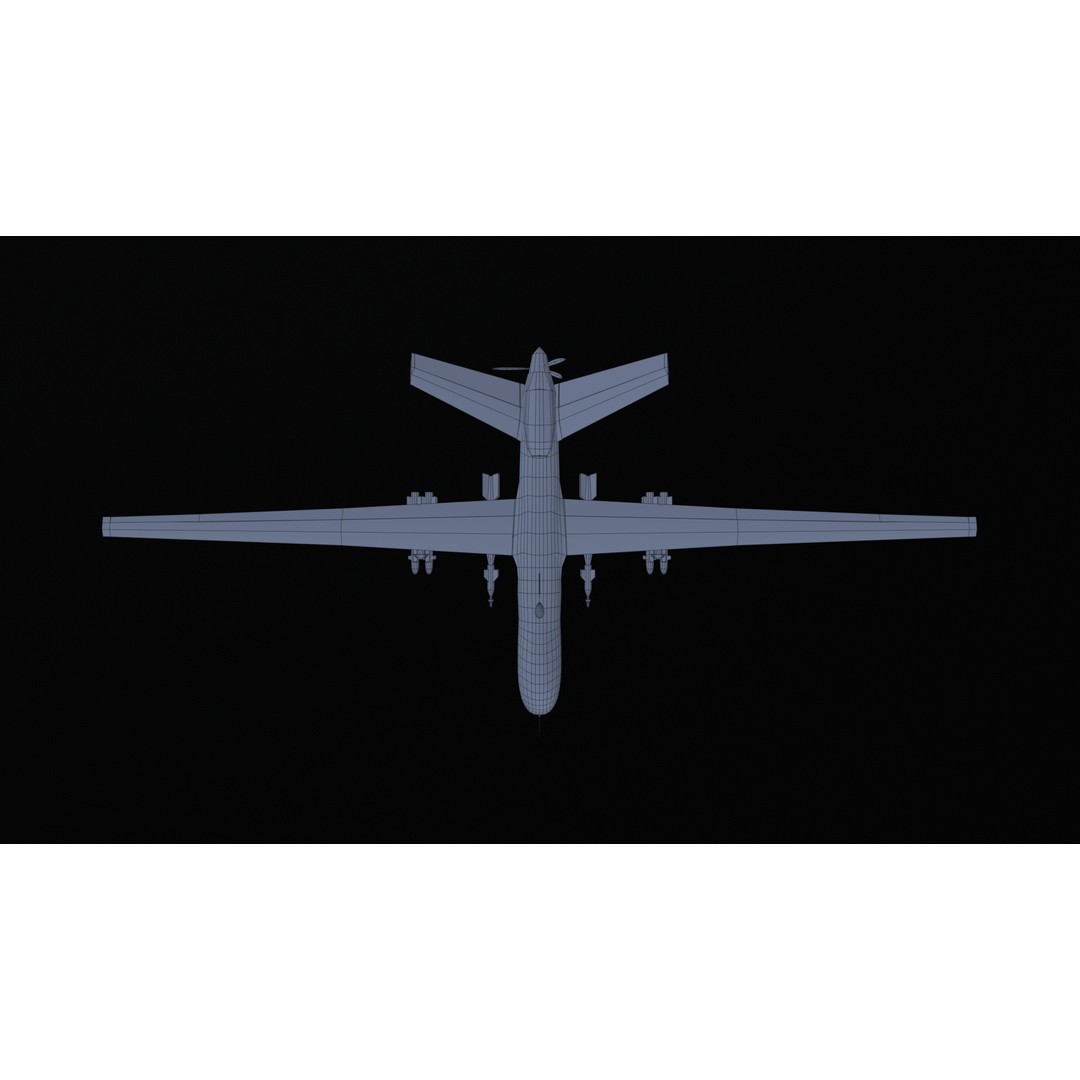 MQ9 Reaper 3D Model – Low Poly Game Asset, PBR Textures, FBX - View 8