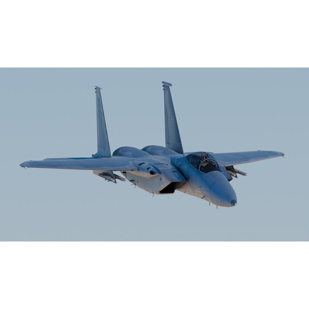 McDonnell Douglas F-15 Eagle 3D Model – High Poly Game Asset, PBR Textures, FBX - View 4