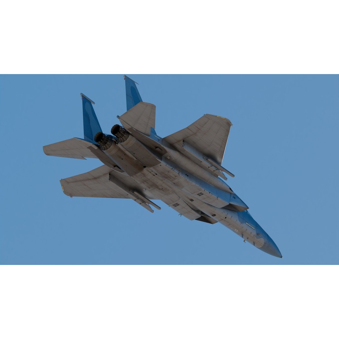 McDonnell Douglas F-15 Eagle 3D Model – High Poly Game Asset, PBR Textures, FBX - View 5