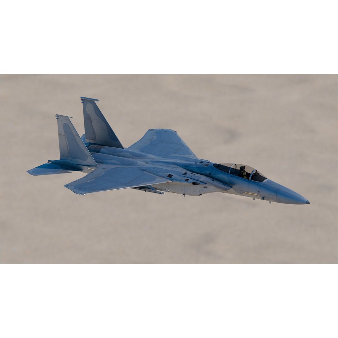 McDonnell Douglas F-15 Eagle 3D Model – High Poly Game Asset, PBR Textures, FBX - View 6