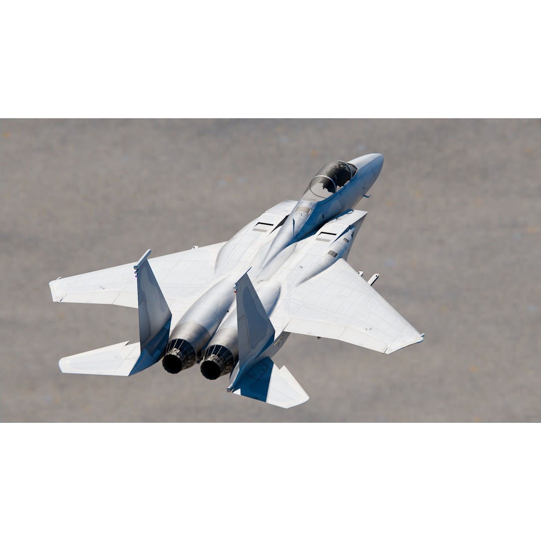 McDonnell Douglas F-15 Eagle 3D Model – High Poly Game Asset, PBR Textures, FBX - View 8