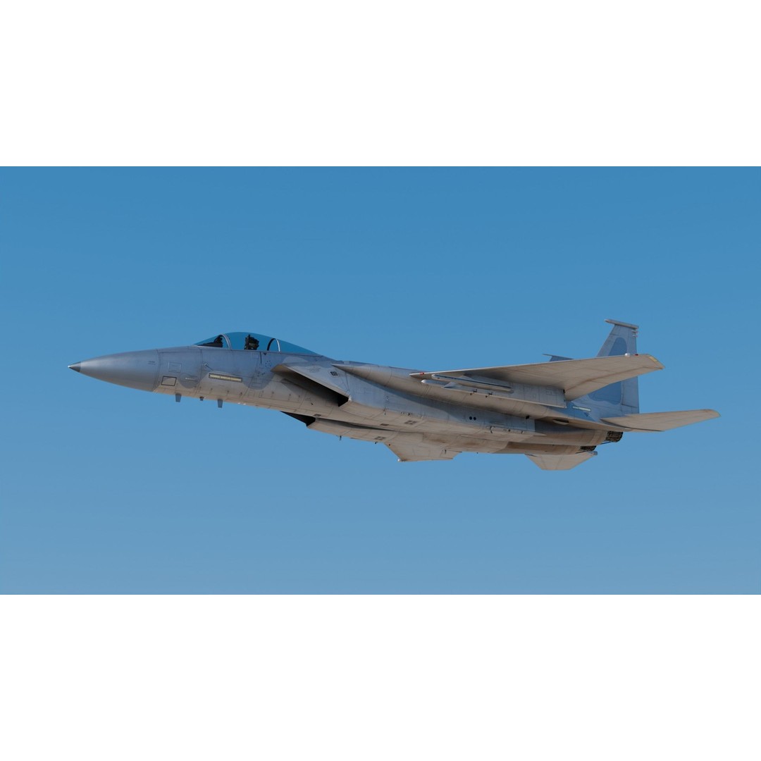 McDonnell Douglas F-15 Eagle 3D Model – High Poly Game Asset, PBR Textures, FBX - View 9