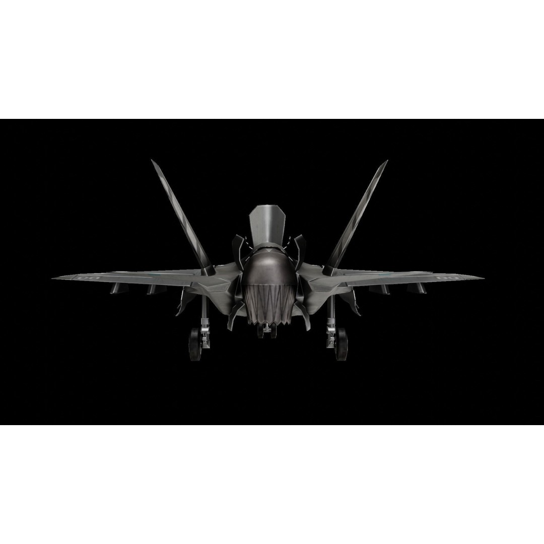 Lockheed Martin F-35 Lightning 3D Model – Low Poly Military Aircraft, FBX - View 10