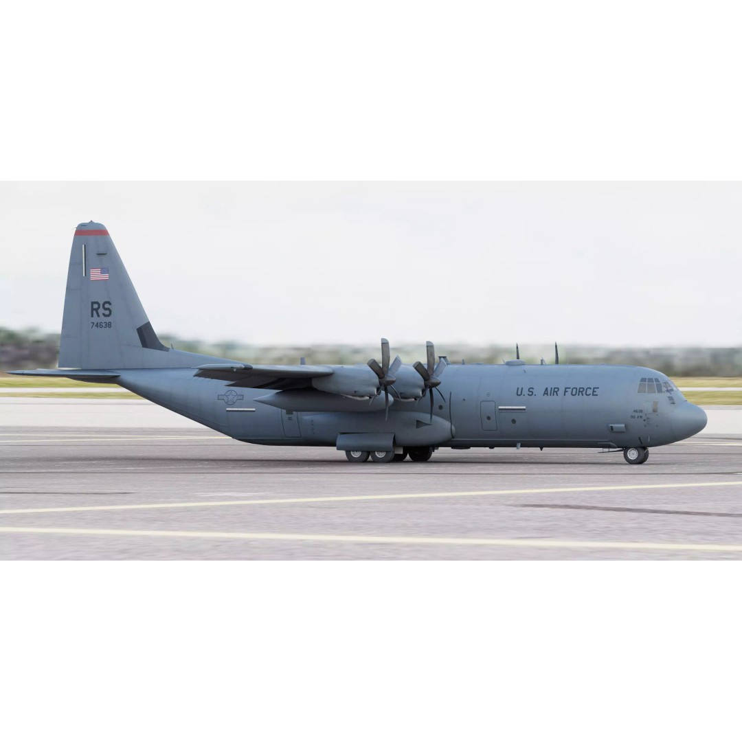 Lockheed Martin C-130J Super Hercules 3D Model – High-Detail Game Asset, FBX, OBJ - View 5