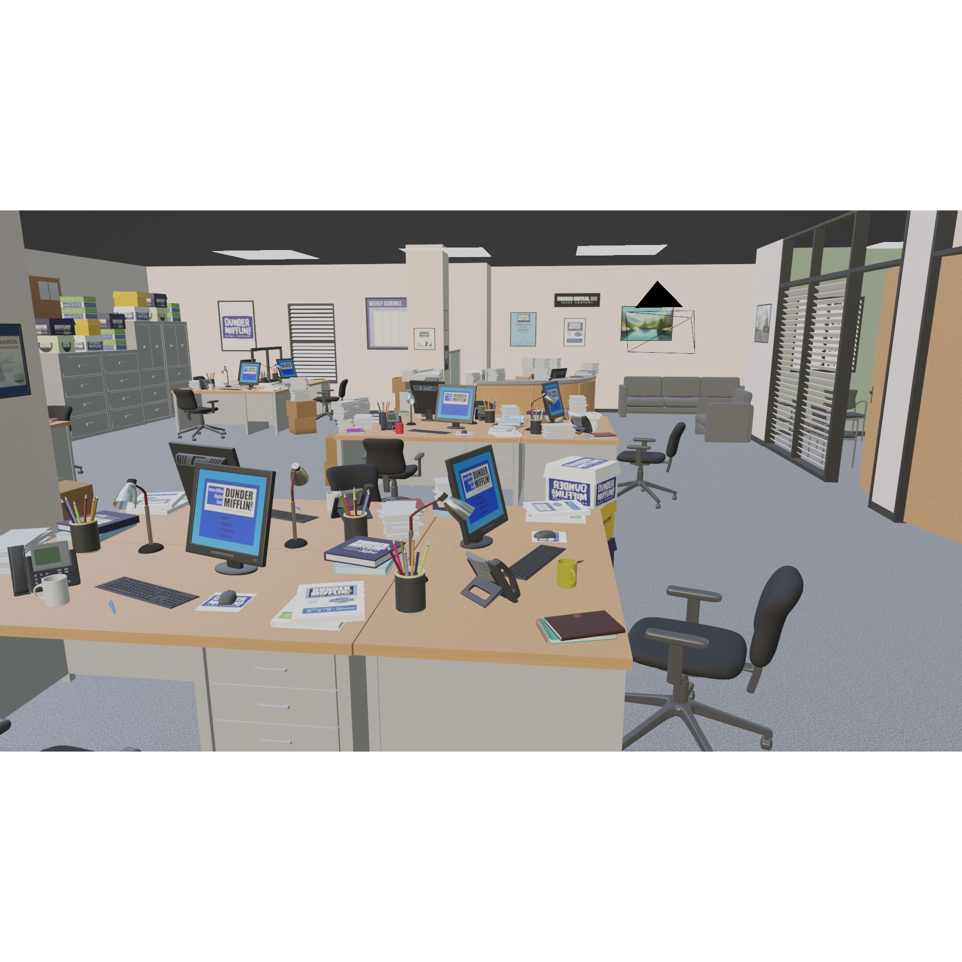 The Office - Low-Poly Game-Ready 3D Model - View 13
