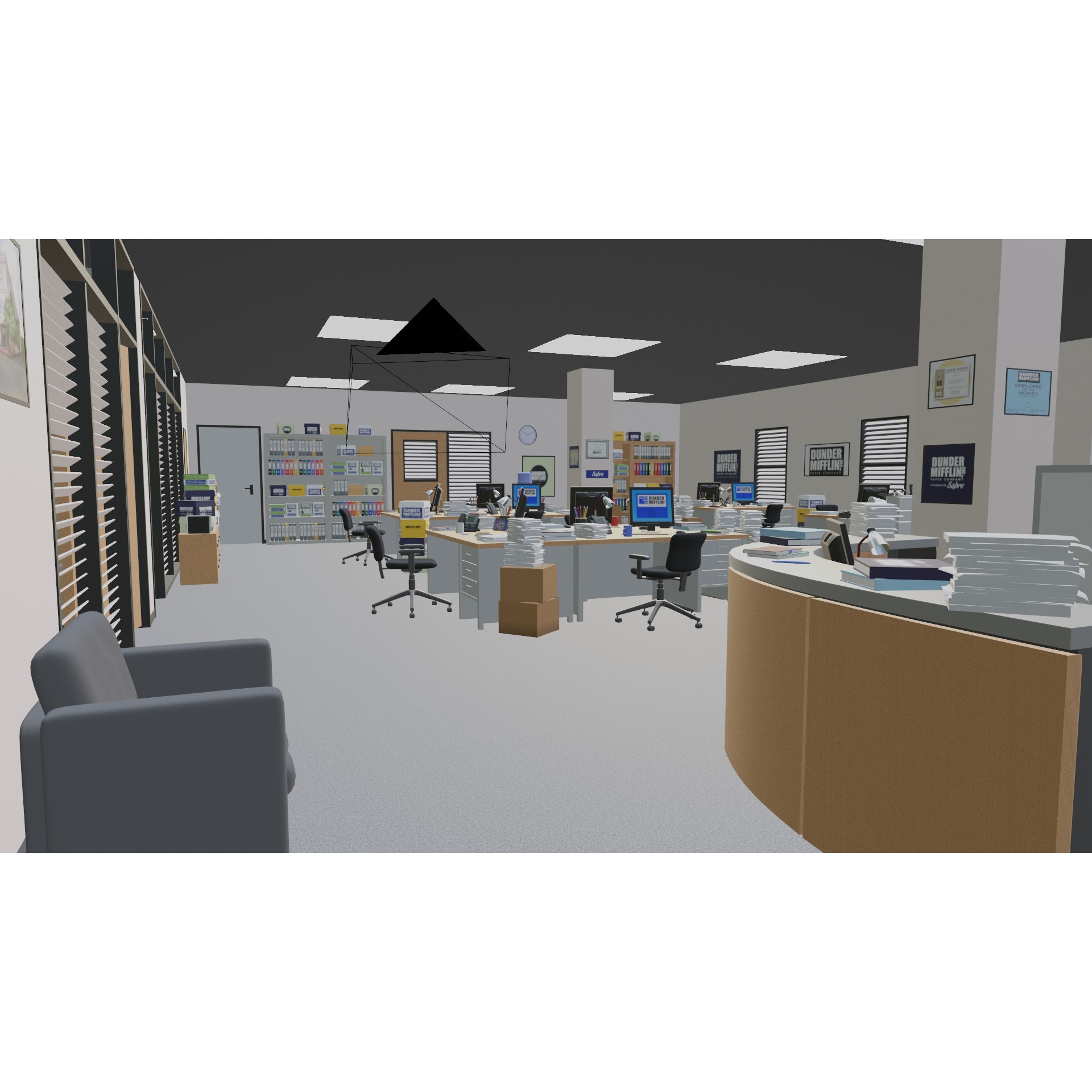 The Office - Low-Poly Game-Ready 3D Model - View 14