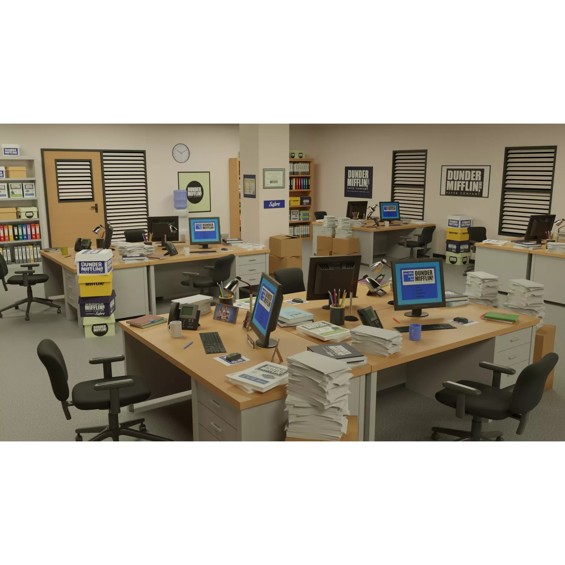 The Office - Low-Poly Game-Ready 3D Model - View 2