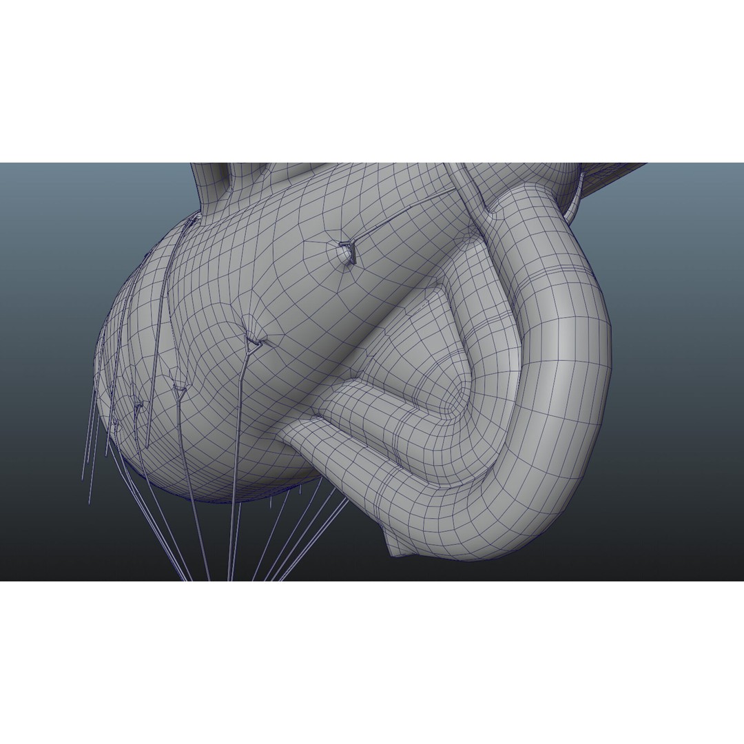 Barrage Balloon WW2 3D Model – PBR Military Asset, FBX, OBJ - View 17