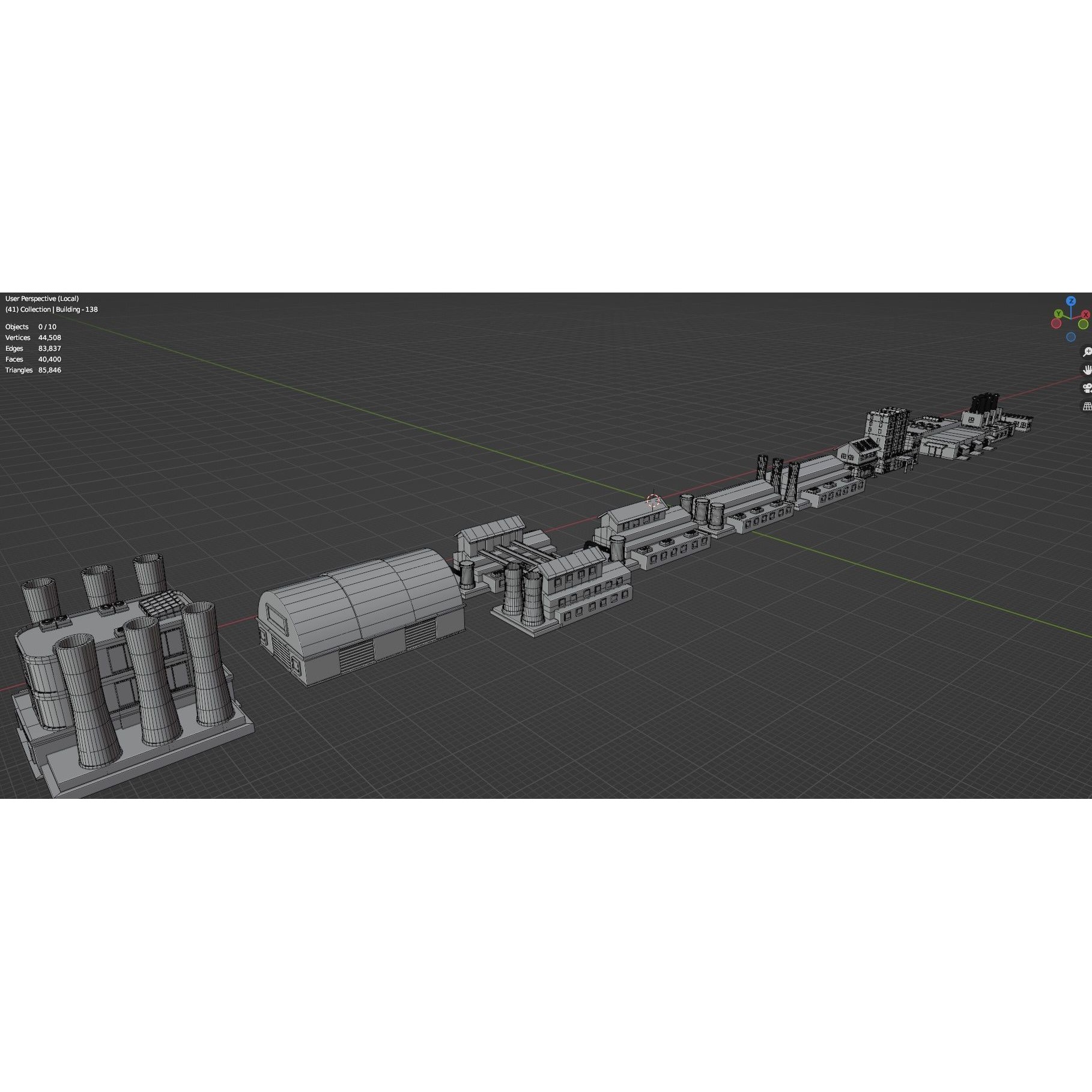 Low Poly City Buildings Pack - Low-Poly Game-Ready 3D Model - View 103