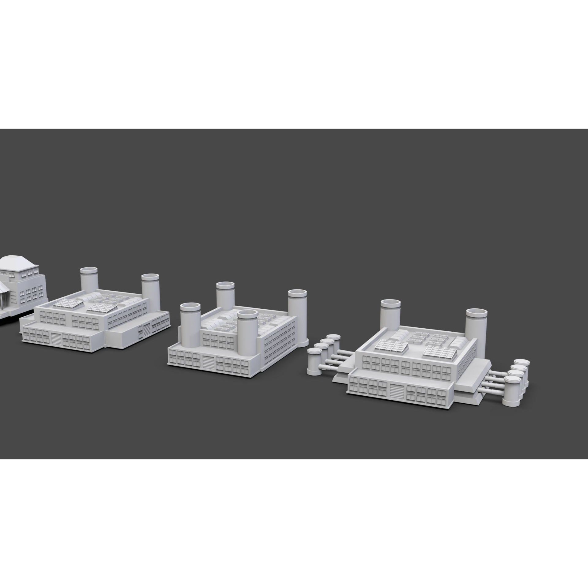 Low Poly City Buildings Pack - Low-Poly Game-Ready 3D Model - View 12