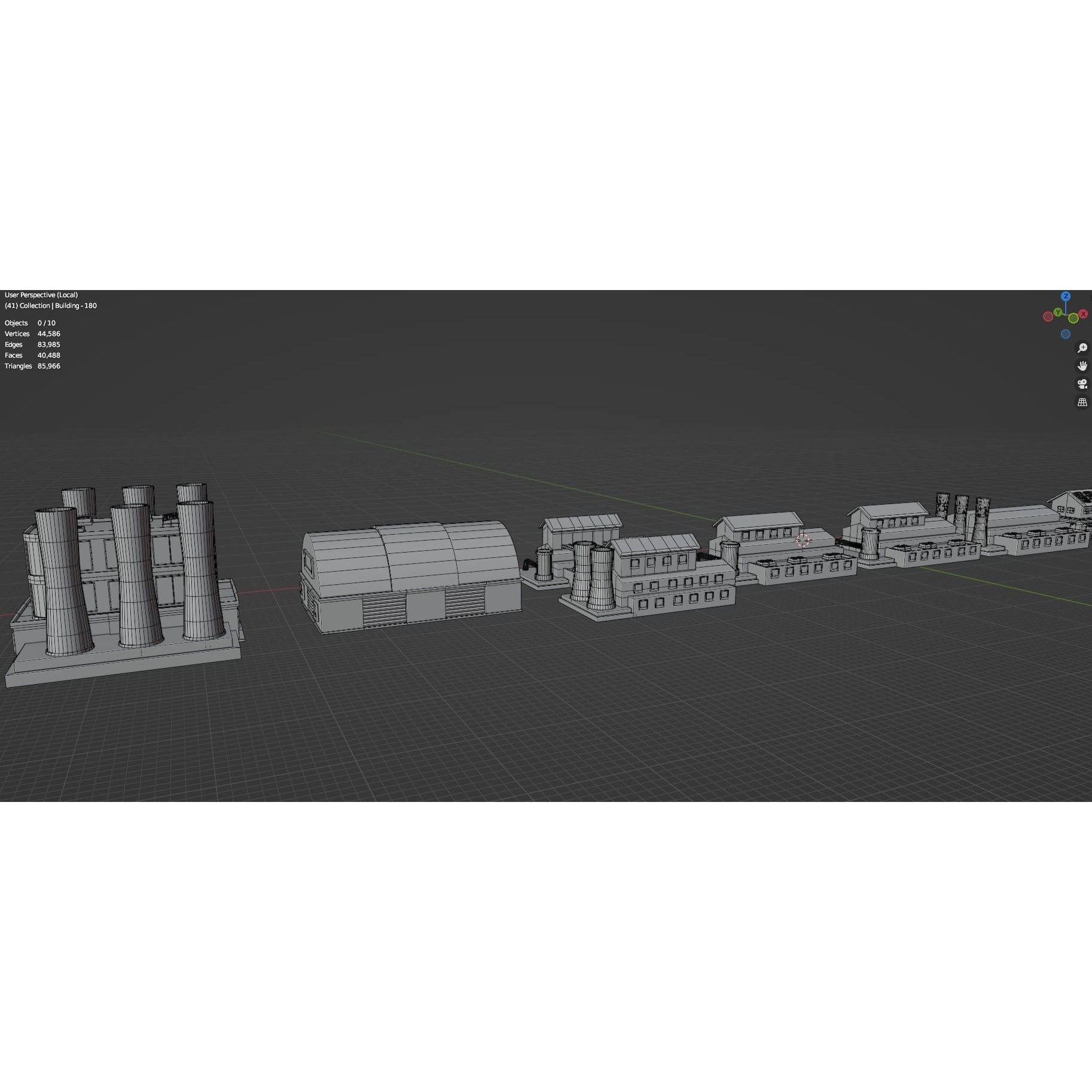 Low Poly City Buildings Pack - Low-Poly Game-Ready 3D Model - View 125