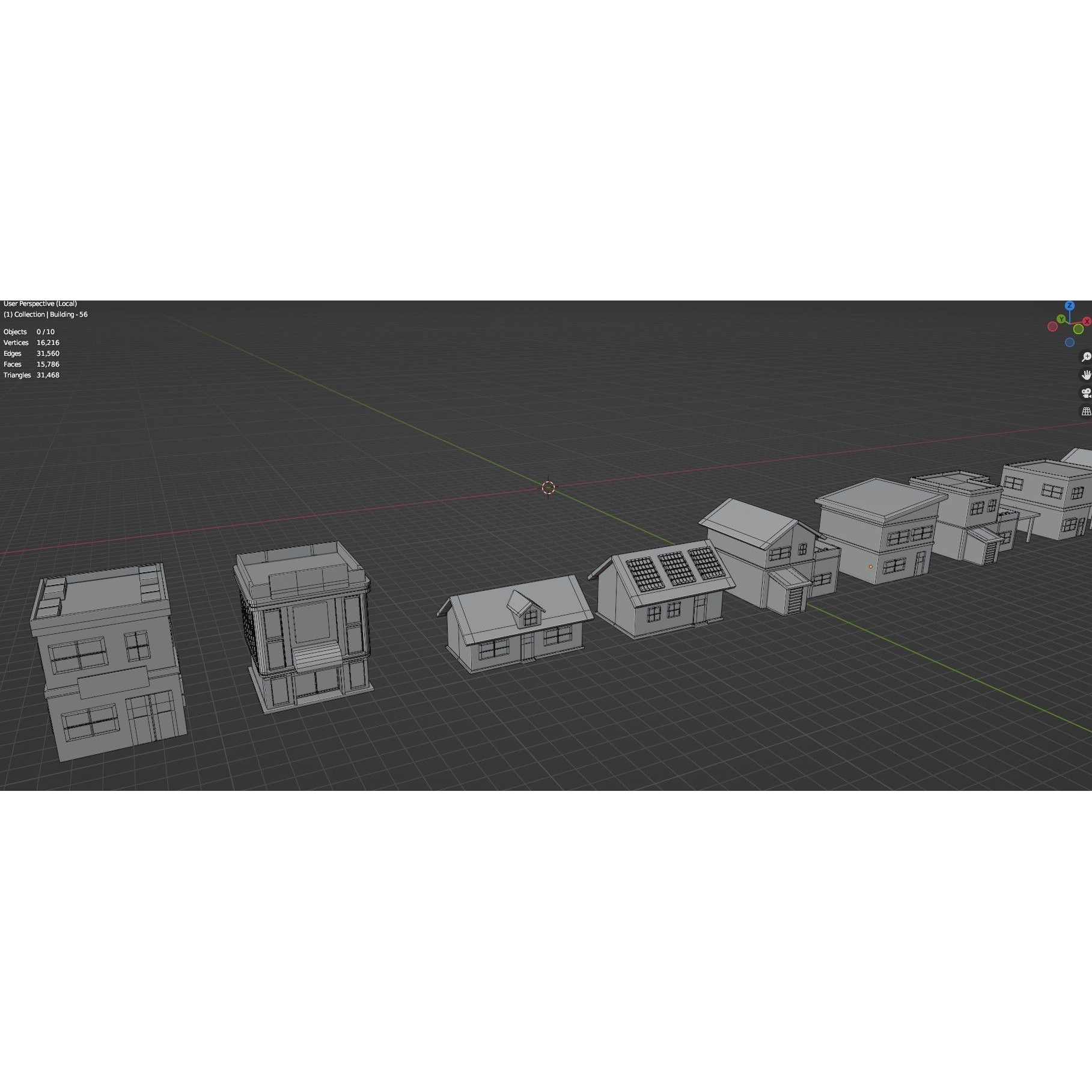 Low Poly City Buildings Pack - Low-Poly Game-Ready 3D Model - View 132