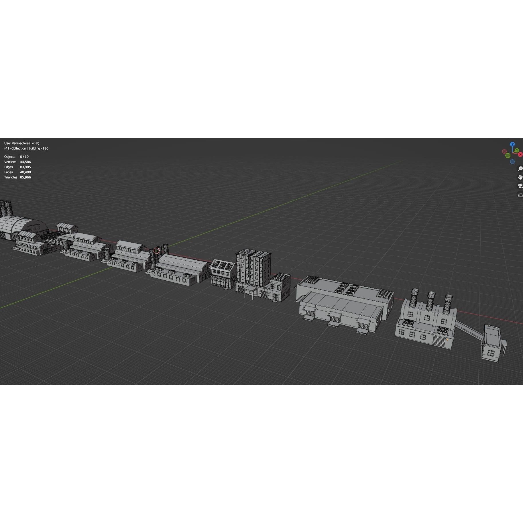 Low Poly City Buildings Pack - Low-Poly Game-Ready 3D Model - View 135